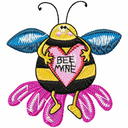 Bees Embroidery Design 8